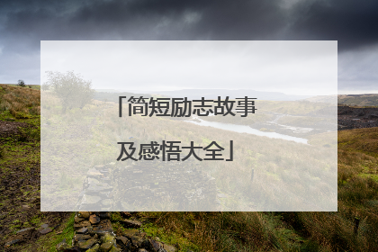 简短励志故事及感悟大全