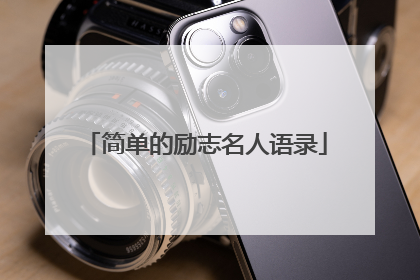简单的励志名人语录