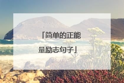 简单的正能量励志句子