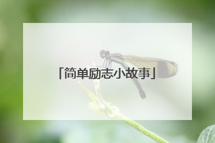 简单励志小故事