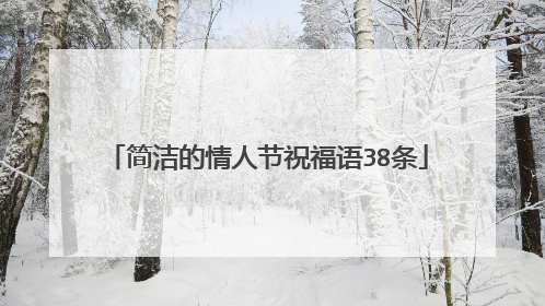 简洁的情人节祝福语38条