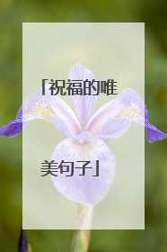 祝福的唯美句子