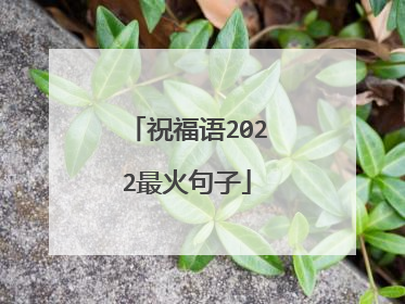 祝福语2022最火句子
