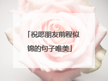 祝愿朋友前程似锦的句子唯美