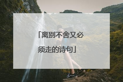 离别不舍又必须走的诗句