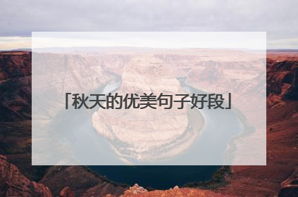 秋天的优美句子好段