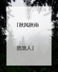 秋风秋雨愁煞人