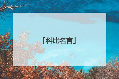 科比名言