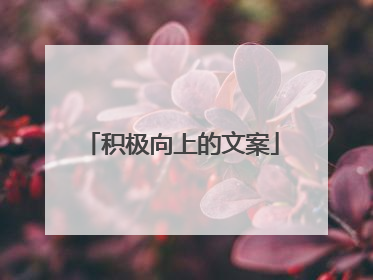 积极向上的文案