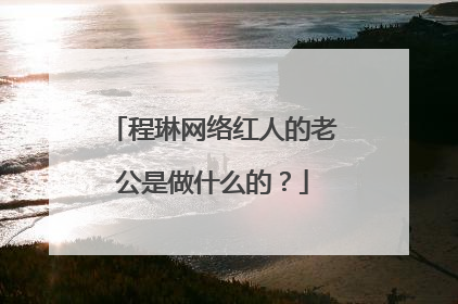 程琳网络红人的老公是做什么的?