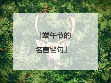 端午节的名言警句