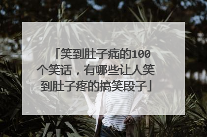 笑到肚子痛的100个笑话,有哪些让人笑到肚子疼的搞笑段子