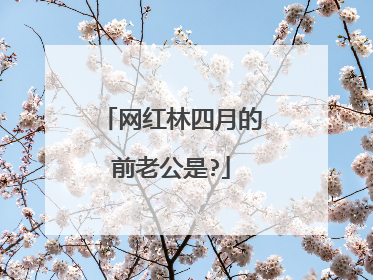 网红林四月的前老公是?