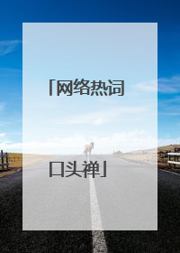 网络热词口头禅