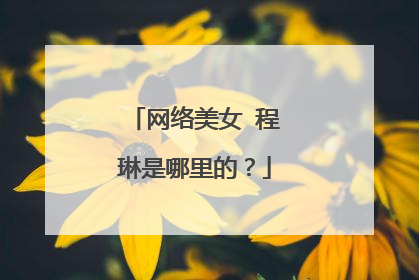 网络美女 程琳是哪里的?