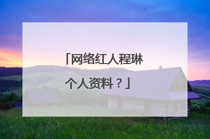 网络红人程琳个人资料?
