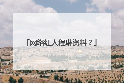 网络红人程琳资料?
