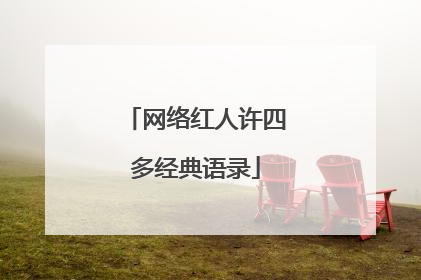 网络红人许四多经典语录
