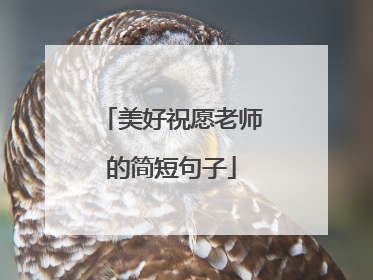 美好祝愿老师的简短句子