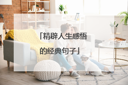 精辟人生感悟的经典句子