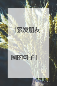 累发朋友圈的句子