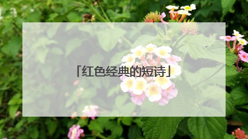 红色经典的短诗