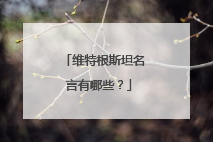 维特根斯坦名言有哪些?