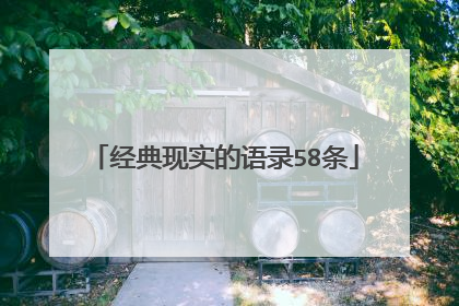 经典现实的语录58条