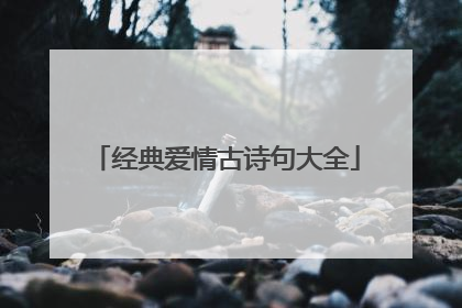 经典爱情古诗句大全