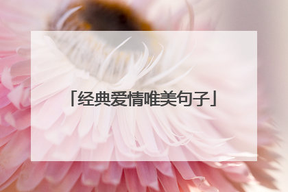 经典爱情唯美句子