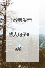 经典爱情感人句子89条