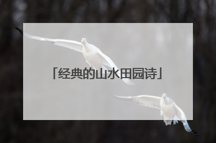 经典的山水田园诗
