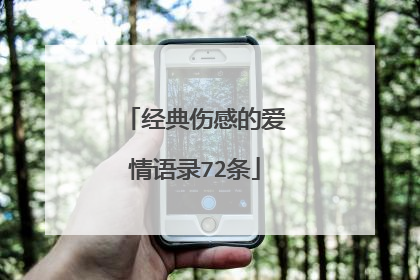 经典伤感的爱情语录72条