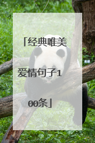 经典唯美爱情句子100条