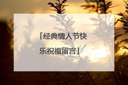 经典情人节快乐祝福留言