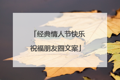 经典情人节快乐祝福朋友圈文案
