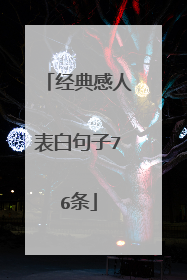 经典感人表白句子76条