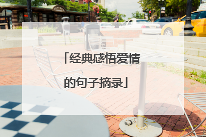 经典感悟爱情的句子摘录