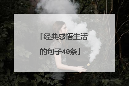 经典感悟生活的句子40条