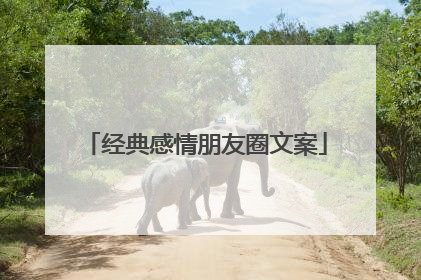 经典感情朋友圈文案
