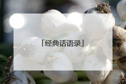 经典话语录