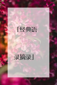 经典语录摘录