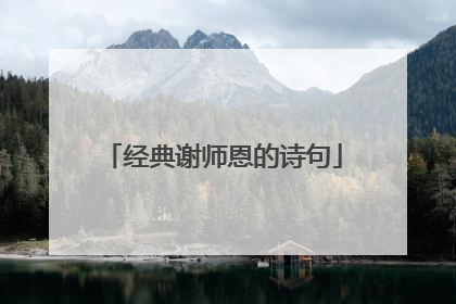 经典谢师恩的诗句