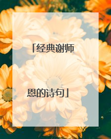 经典谢师恩的诗句