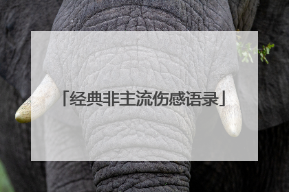 经典非主流伤感语录