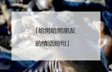 给男给男朋友的情话短句
