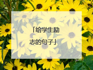给学生励志的句子