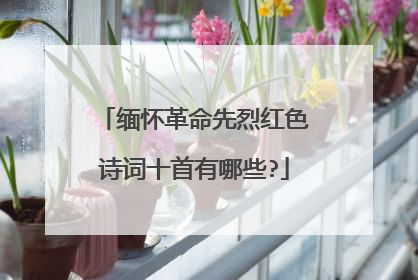 缅怀革命先烈红色诗词十首有哪些?