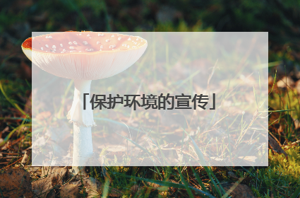 保护环境的宣传