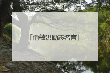 俞敏洪励志名言